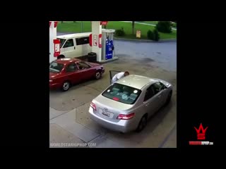 a black man at a gas station in response to rudeness received a bullet from a girl